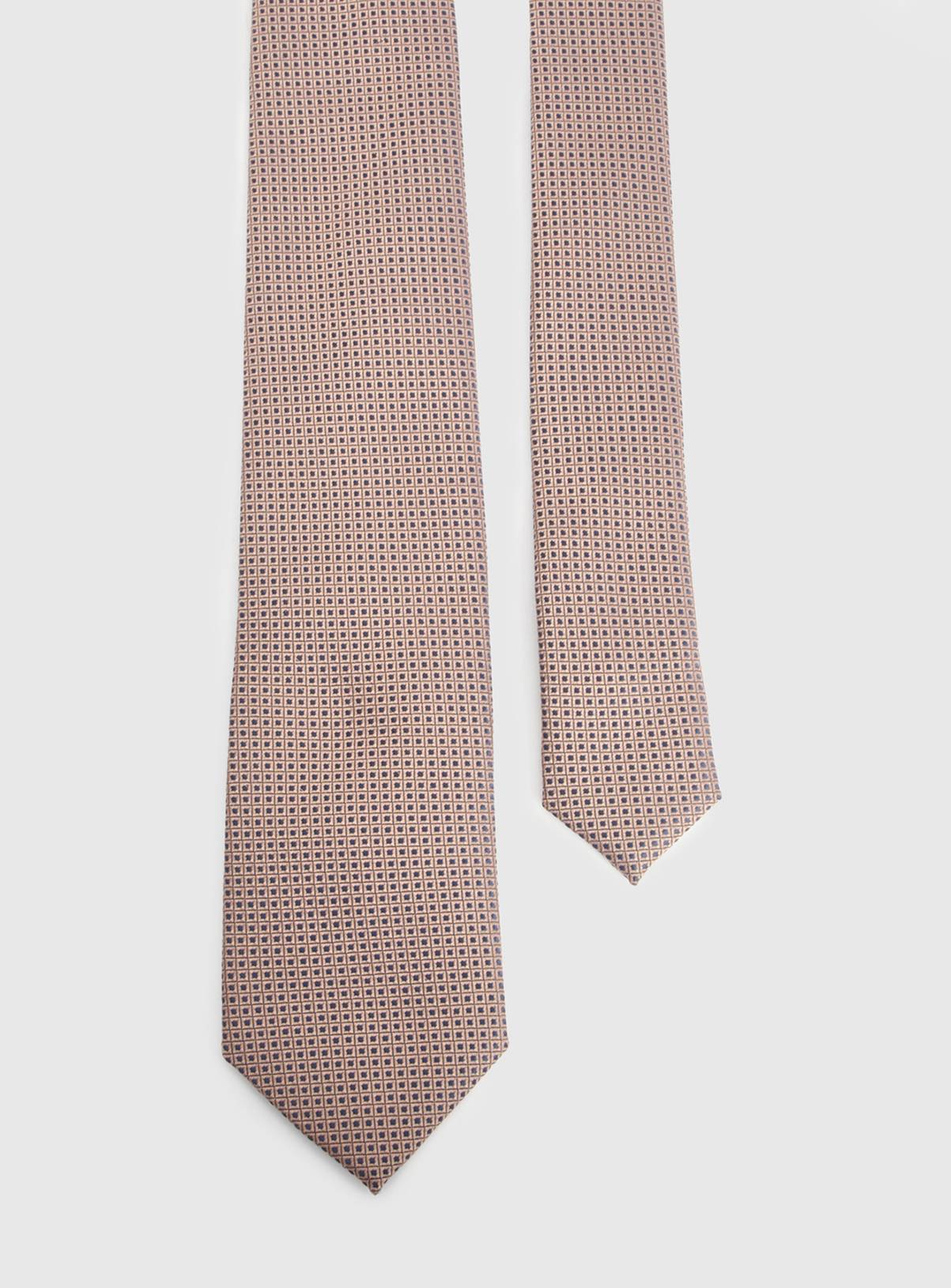 BURTON Light Brown Textured Tie One Size - Image 3